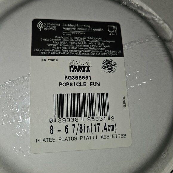 NEW 3 Pkgs Summer Paper Plates Lot Pineapple Popsicles Stars 4th July Picnic - Picture 4 of 11